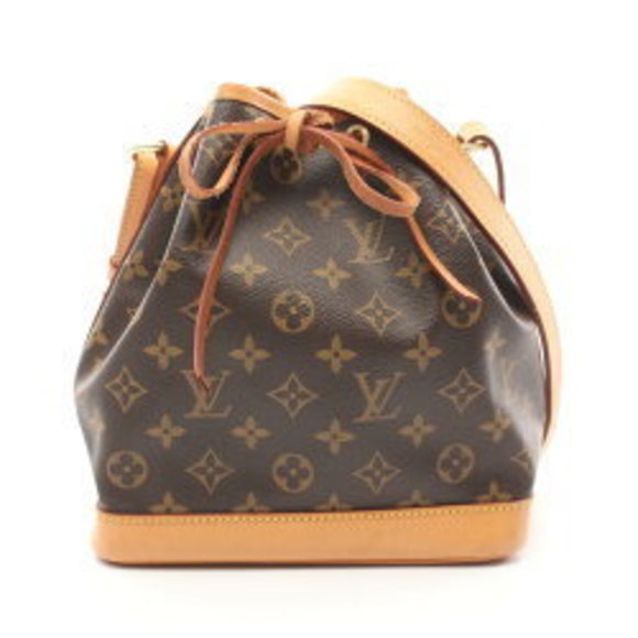 Louis Vuitton Noe Monogram Shoulder Bag Leather Brown - Picture 1 of 8